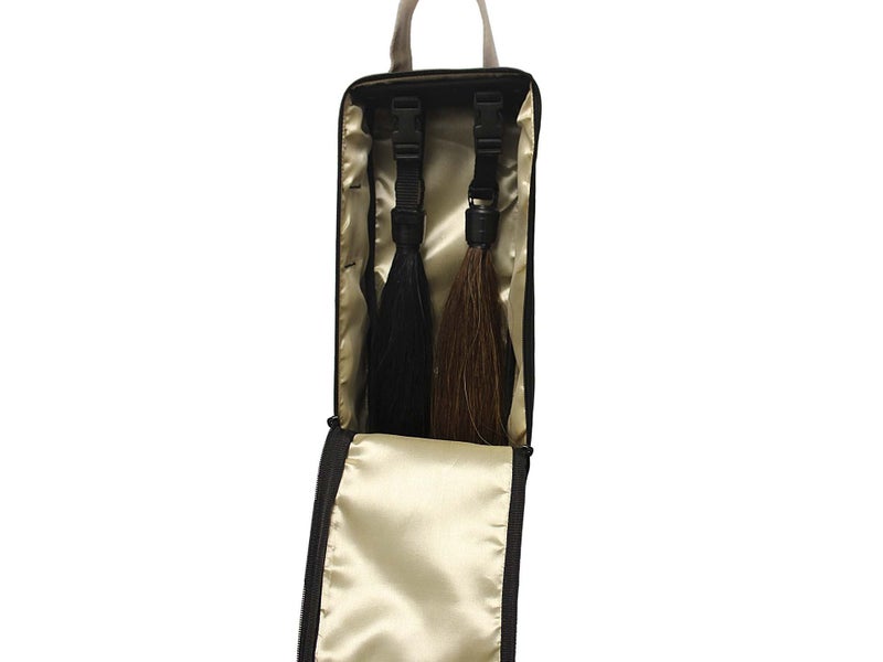 Paris Tack Front Open 2 Horse Tail Extension Carry Bag Case Black - Image 4